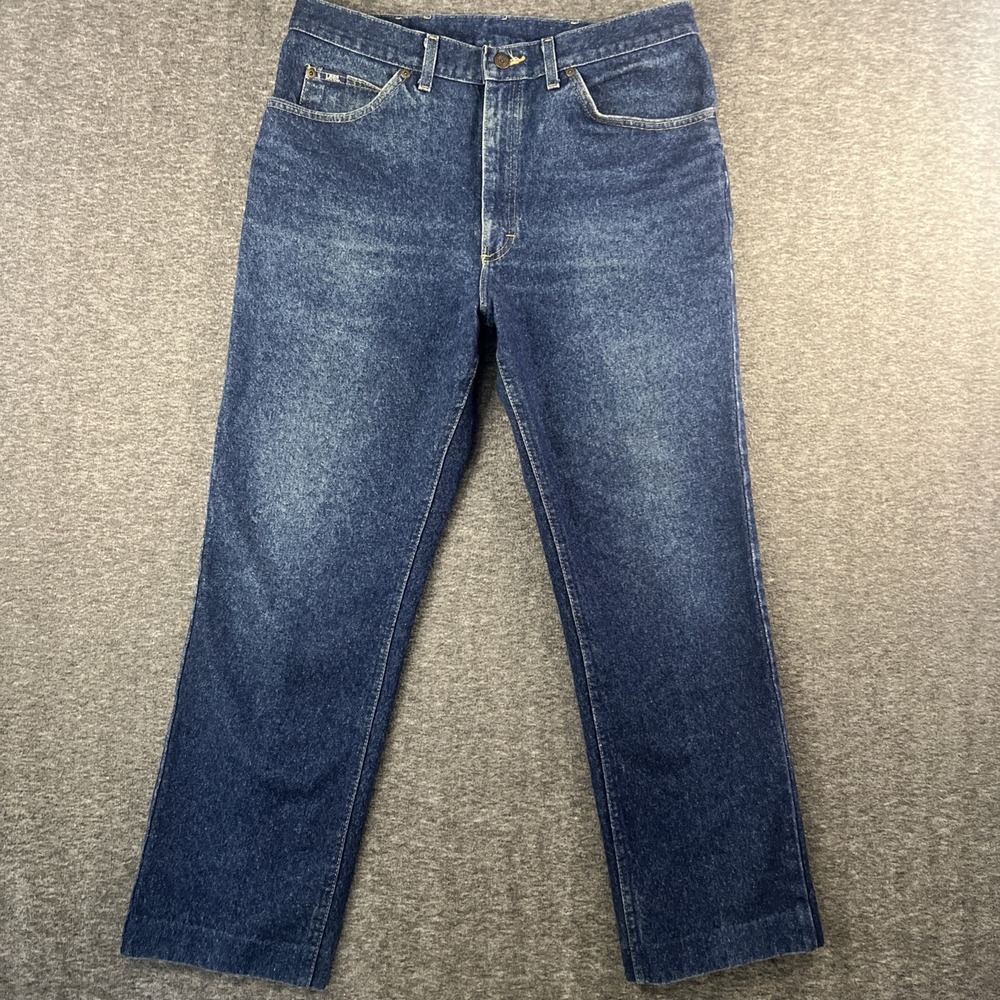 Vintage 90s Lee Jeans 36x34(28) Union Made In USA Regular Fit Straight Leg Blue